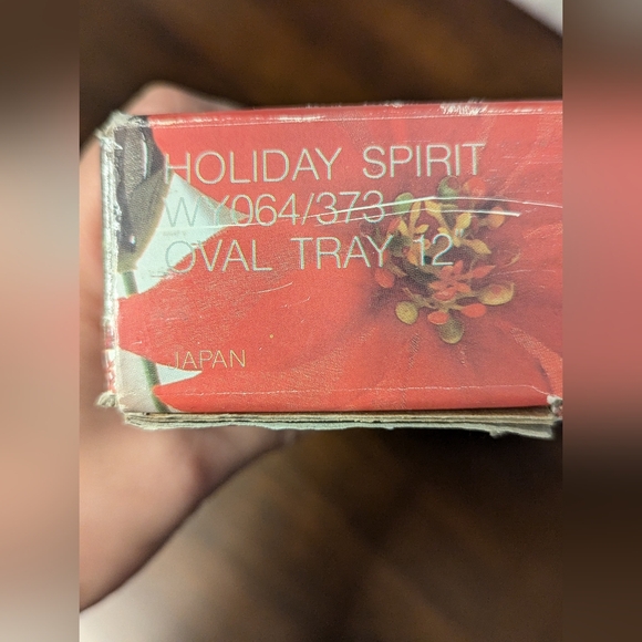 Vintage Poinsettia Christmas Platter In Box - Picture 8 of 8